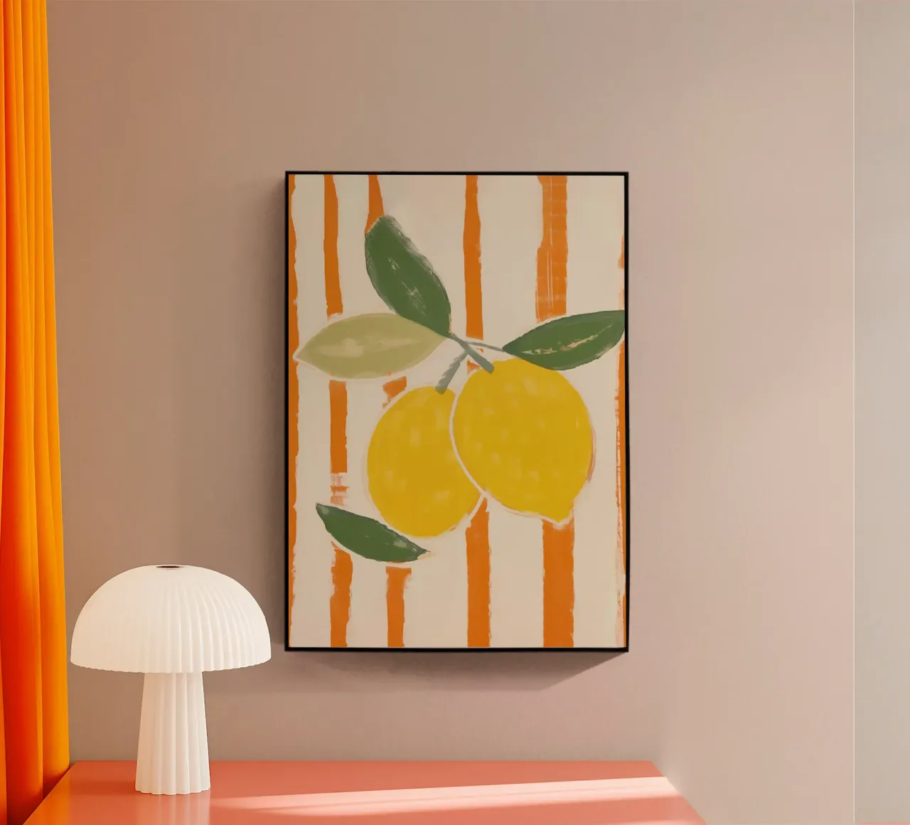 Boho Bella Vita 1 Lemons 4 acrylic glass by Boho Print Collection