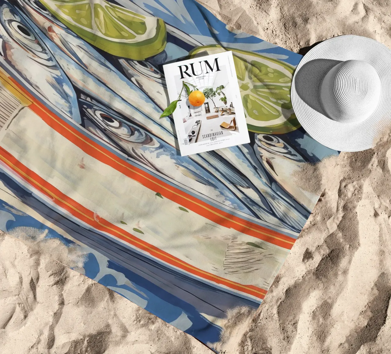 Boho Bella Vita 2 Fish 1 telo mare da Boho Print Collection