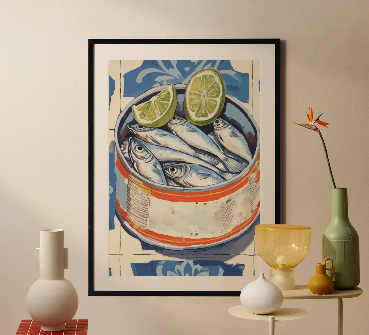 Boho Bella Vita 2 Fish 1 poster by Boho Print Collection