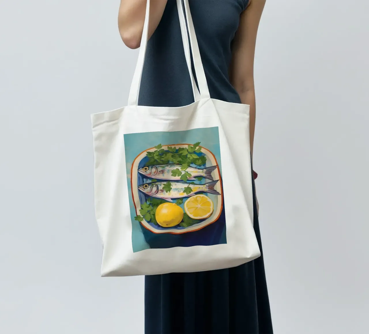 Boho Bella Vita 2 Fish 4 borsa in juta da Boho Print Collection