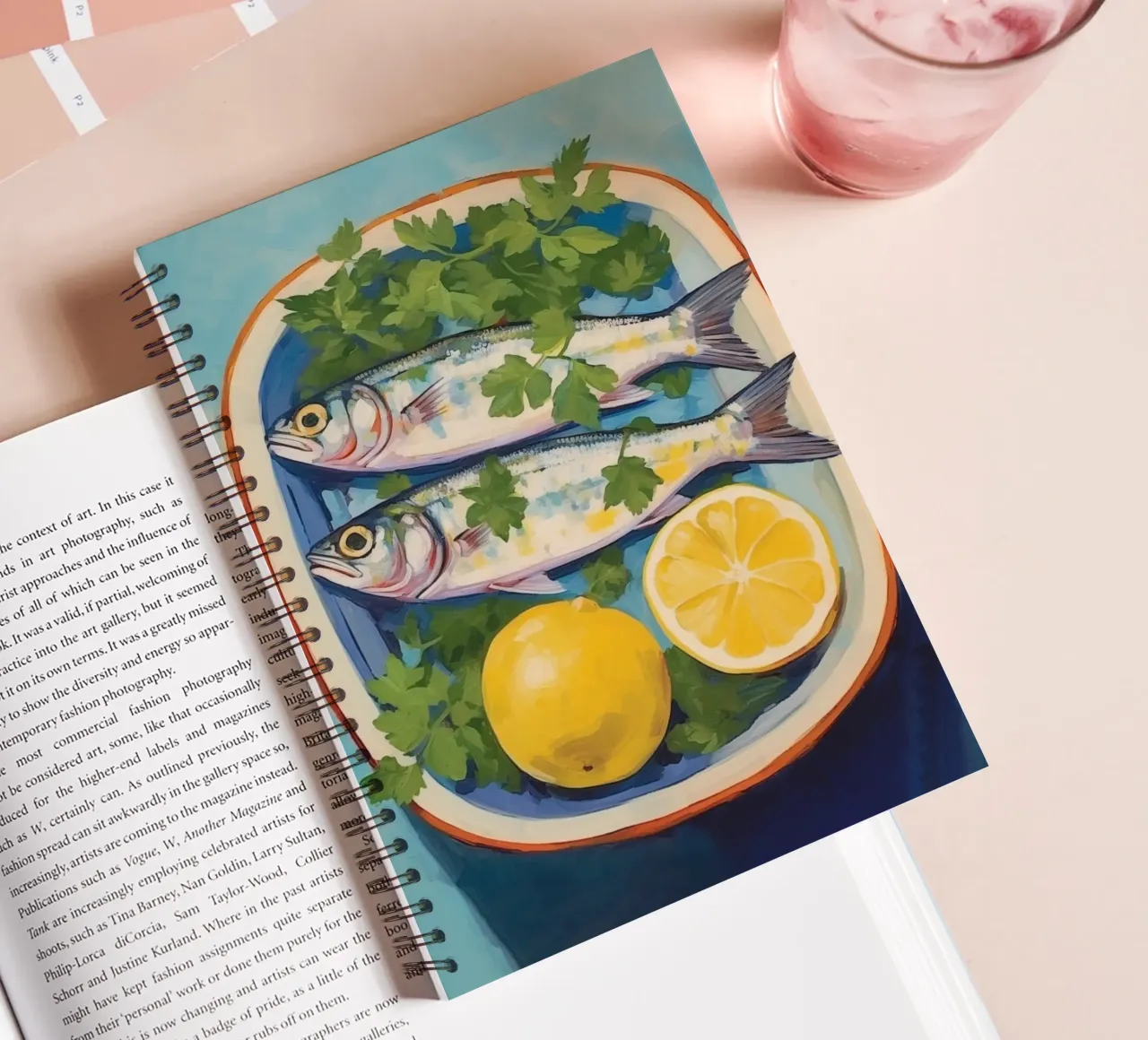 Boho Bella Vita 2 Fish 4 spiral notebook by Boho Print Collection