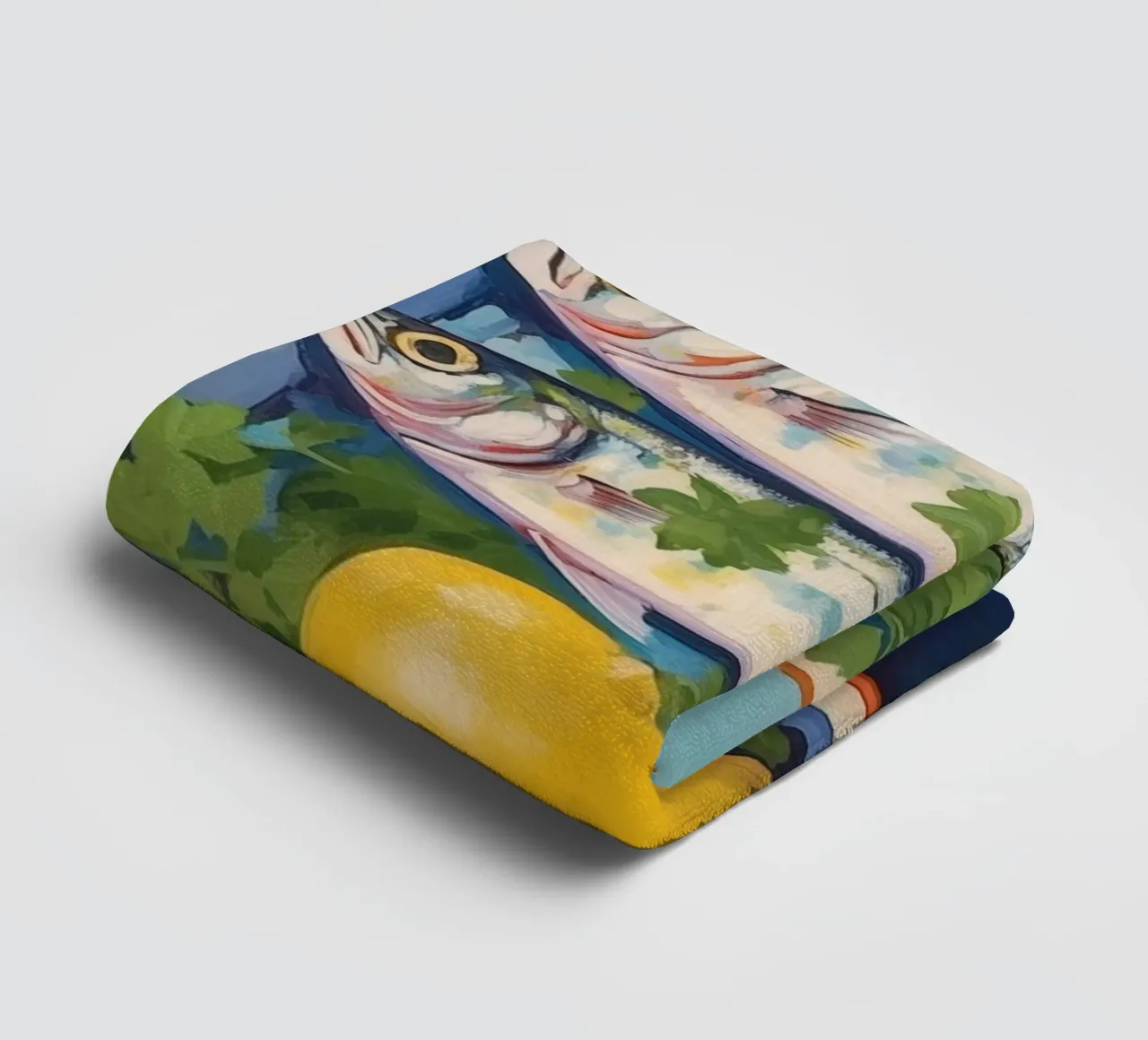 Boho Bella Vita 2 Fish 4 towel by Boho Print Collection