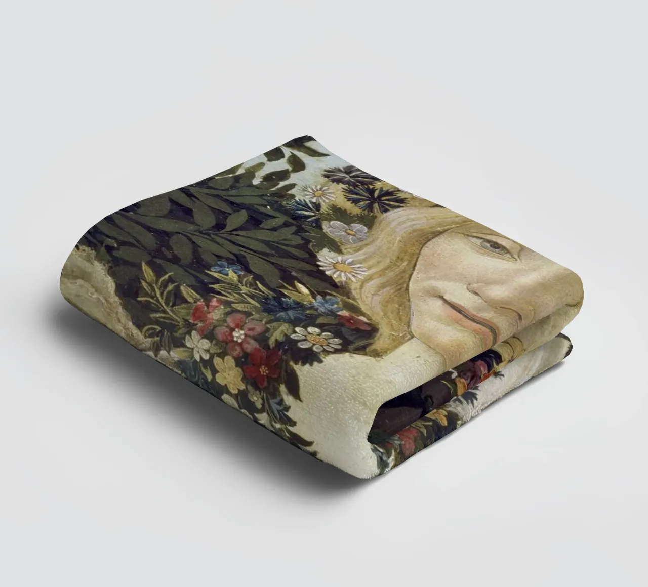 Botticelli - Primavera: Head of Flora. towel by ARTOTHEK
