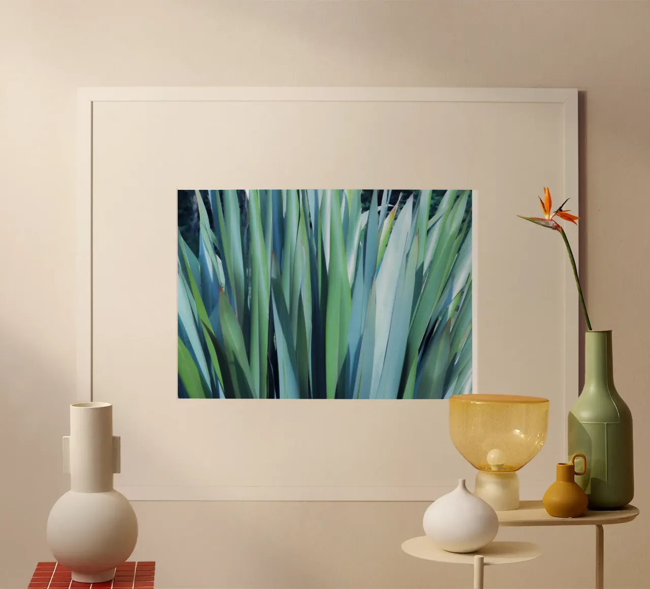 Foglie verdi e blu poster da Teresa André