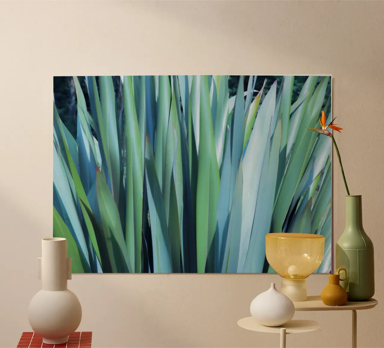 Foglie verdi e blu poster da Teresa André