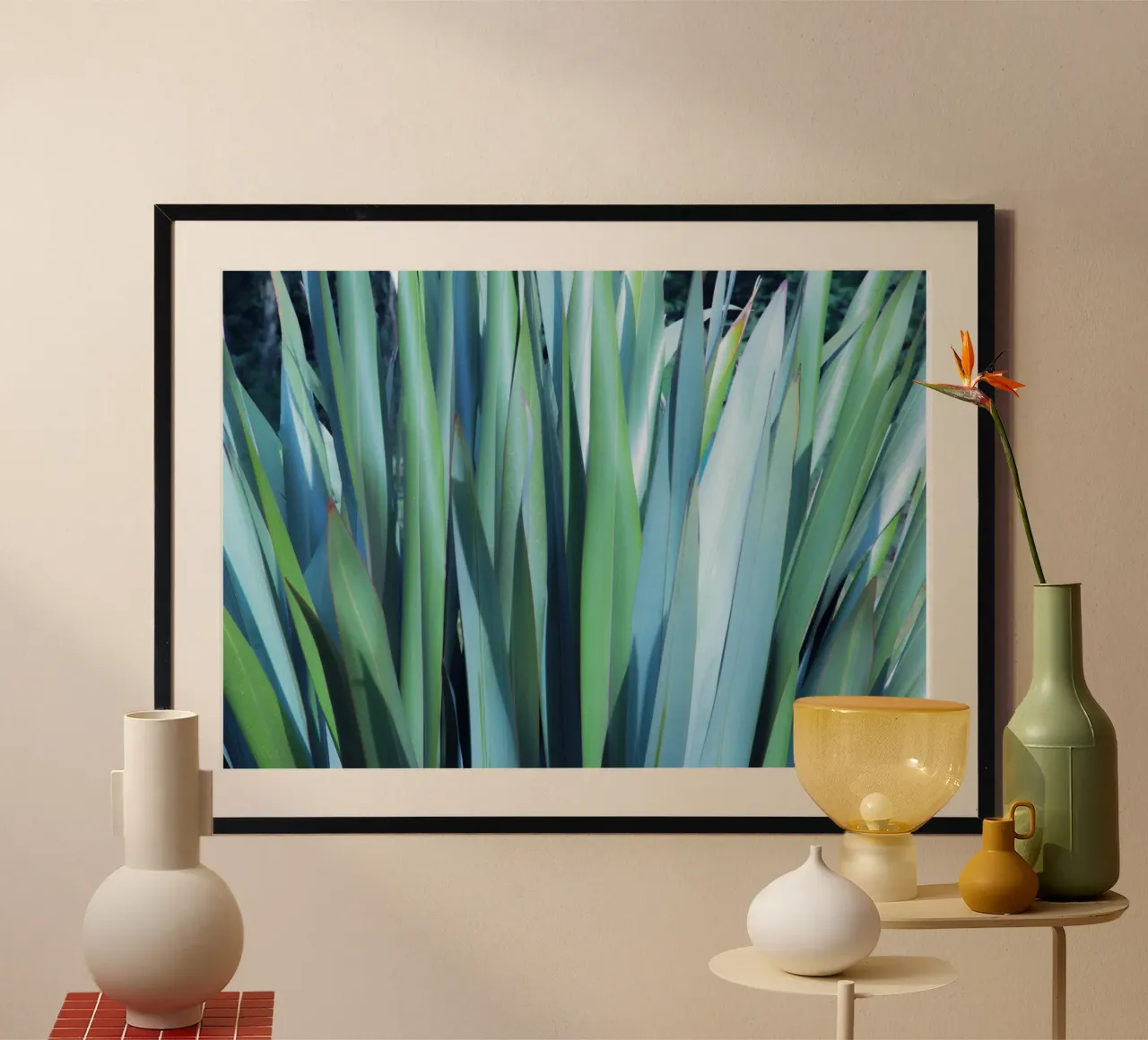 Foglie verdi e blu poster da Teresa André