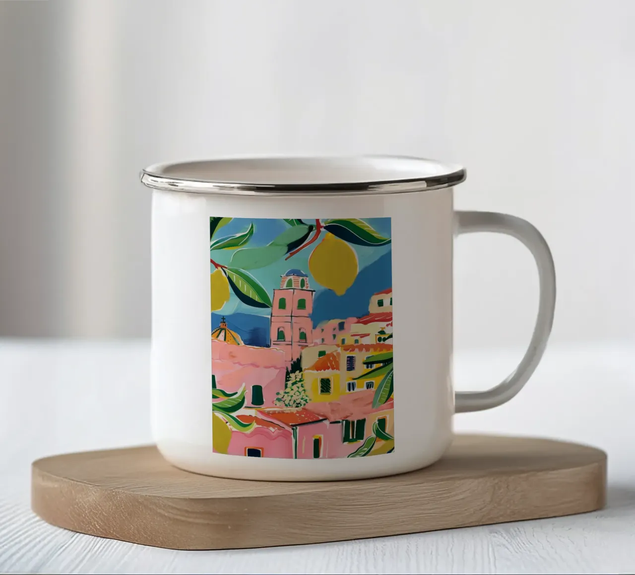 Boho Bella Vita 3 City 2 tazza in smalto da Boho Print Collection