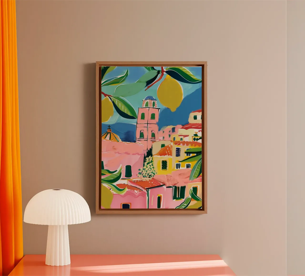 Boho Bella Vita 3 City 2 tela con Cornice a cassetta da Boho Print Collection