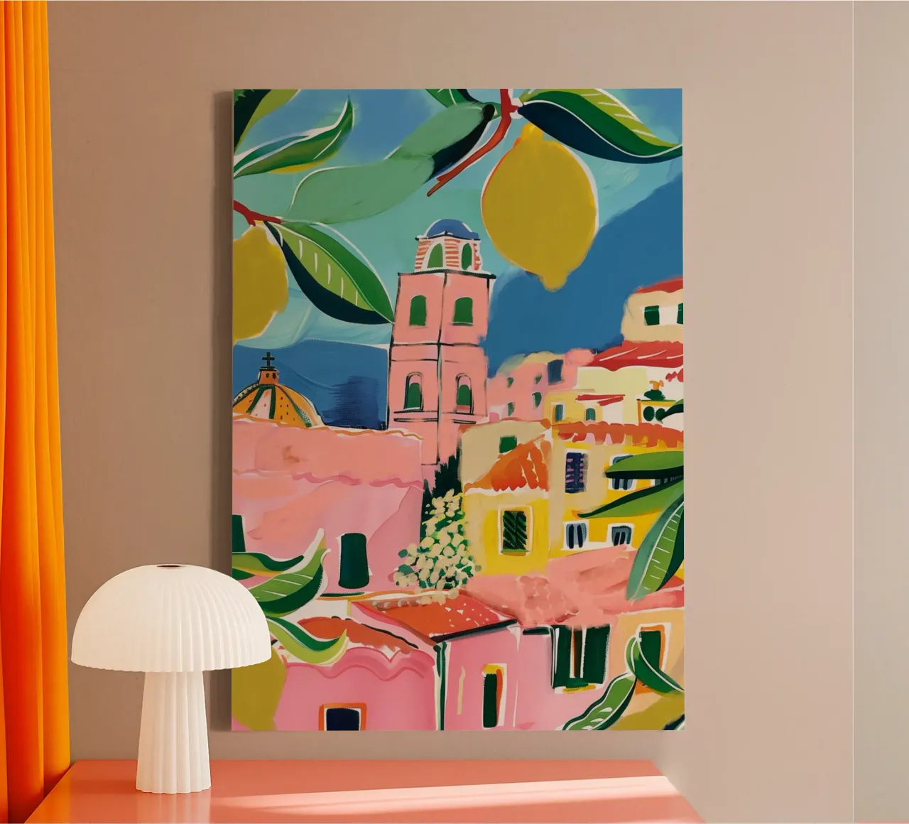 Boho Bella Vita 3 City 2 tela con Cornice a cassetta da Boho Print Collection