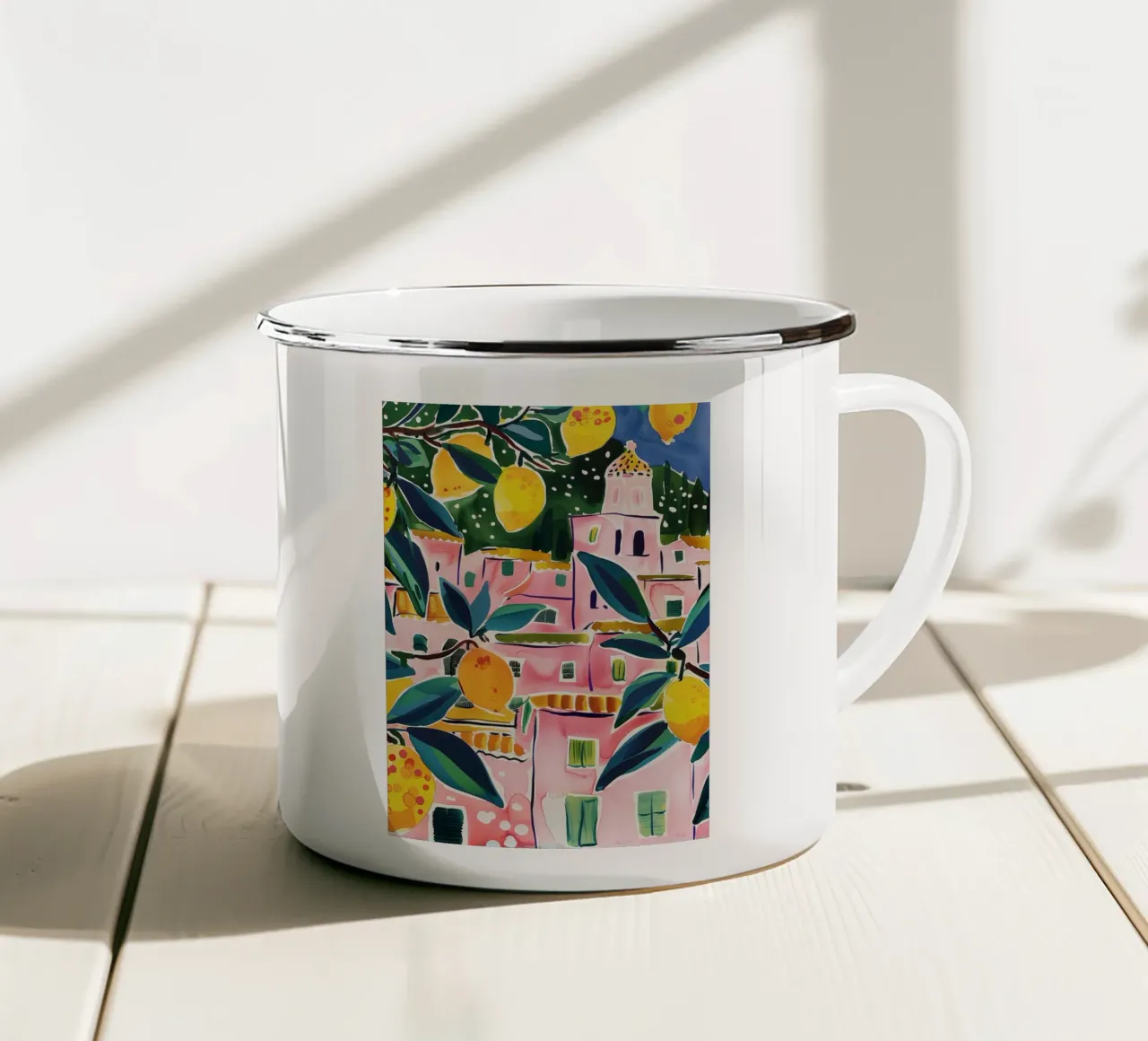 Boho Bella Vita 3 City 3 tazza in smalto da Boho Print Collection
