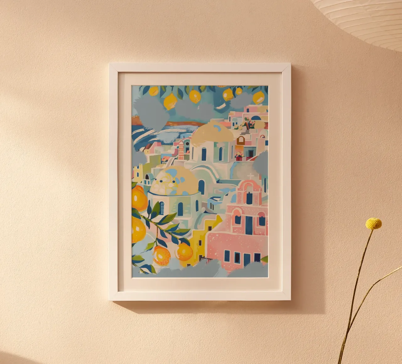 Boho Bella Vita 3 City 4 poster con telaio in plastica da Boho Print Collection