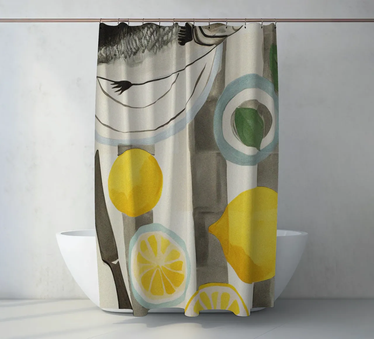Boho Bella Vita 4 Classics 4 tenda da doccia da Boho Print Collection