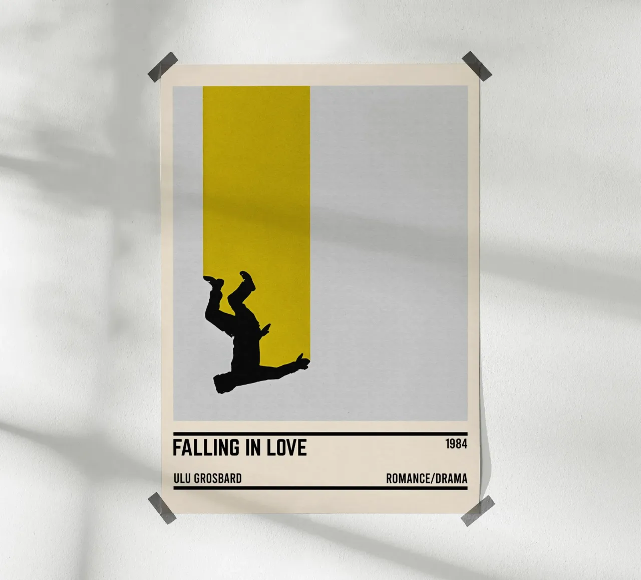 Falling in Love poster con telaio in legno da TheArtstudio