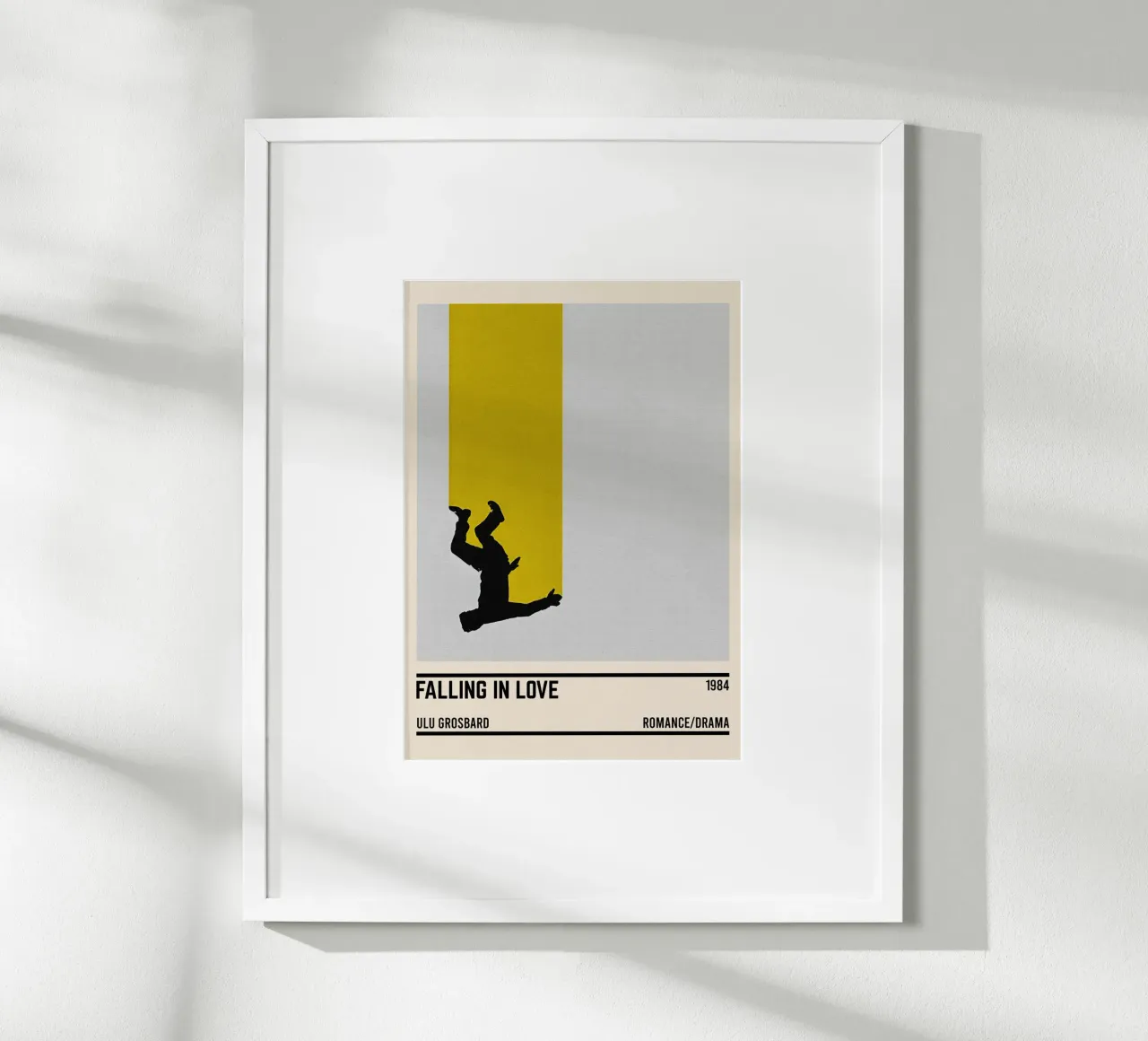 Falling in Love poster con telaio in legno da TheArtstudio