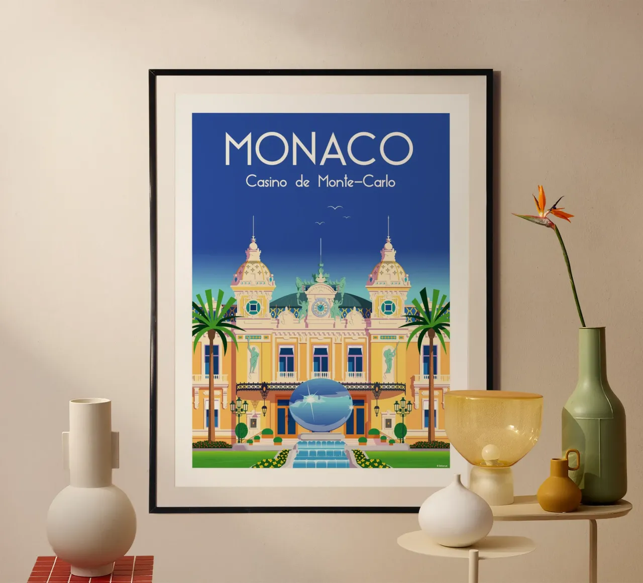 Monaco Casinò di Monte Carlo poster da Raphaël Delerue