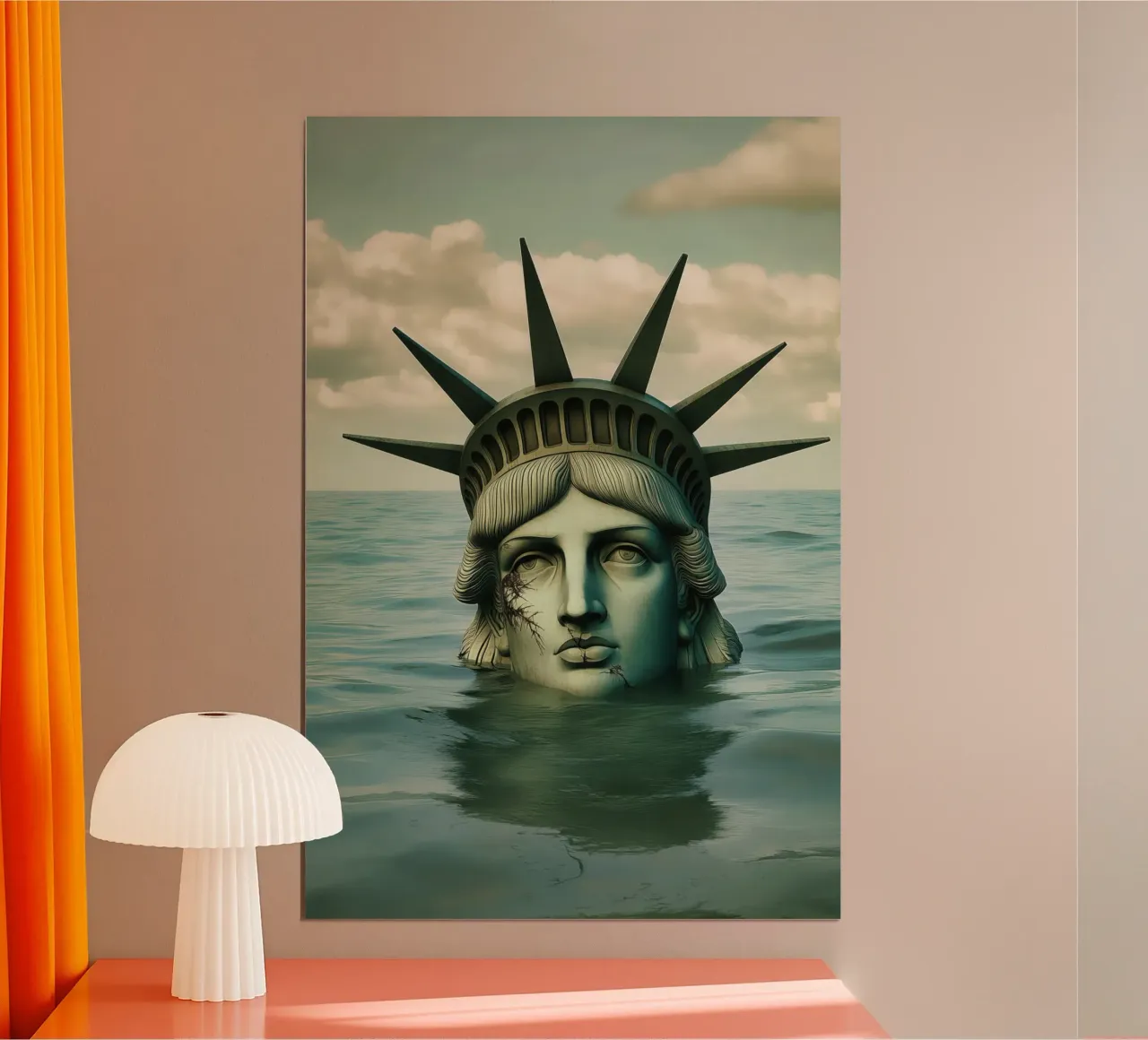 Statua della Libertà in declino | Surrealismo malinconico poster da Autofocus