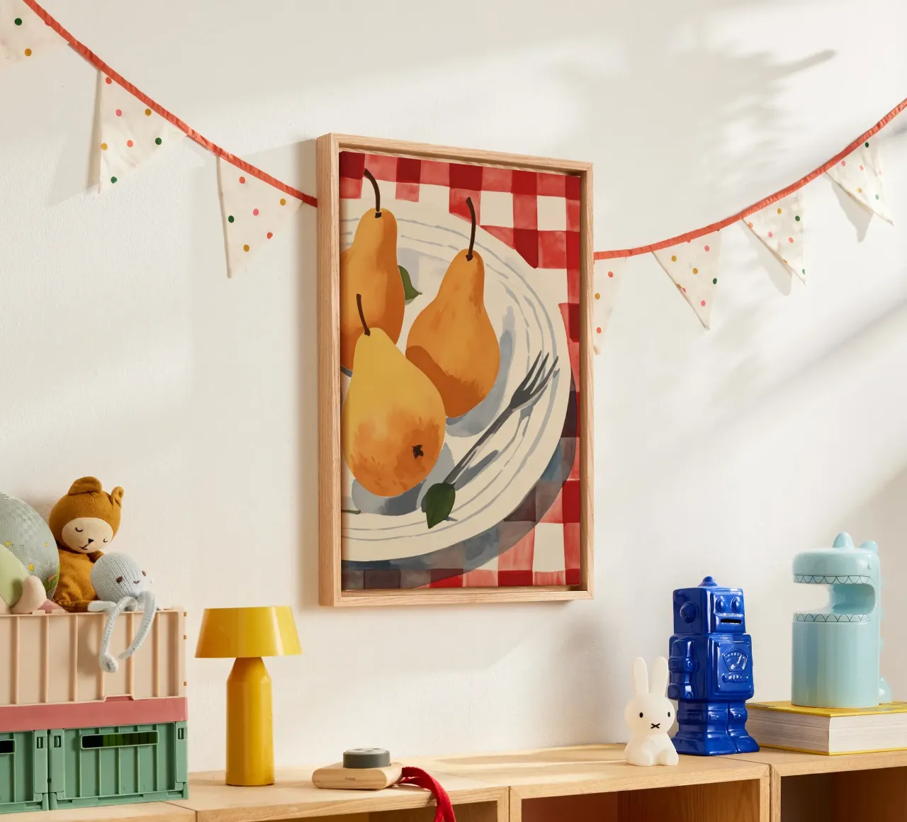 Boho Bella Vita 5 Fruits 4 canvas met Baklijst van Boho Print Collection