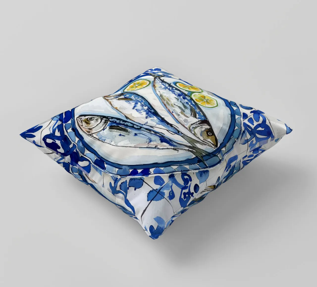 Boho Bella Vita 6 Fish 2 cuscino da Boho Print Collection