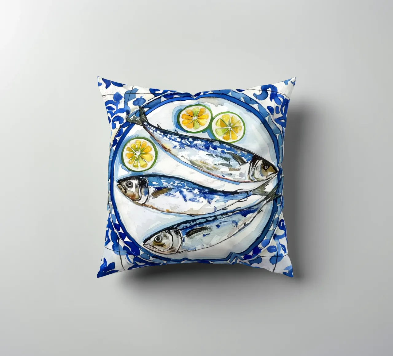 Boho Bella Vita 6 Fish 2 cuscino da Boho Print Collection