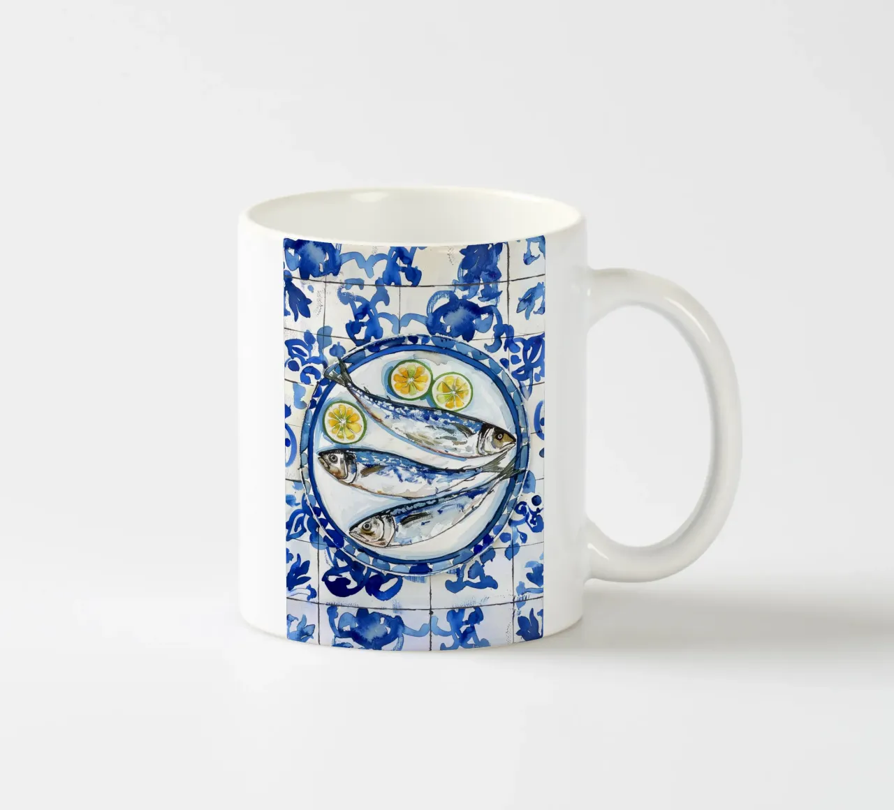 Boho Bella Vita 6 Fish 2 tazza in ceramica da Boho Print Collection