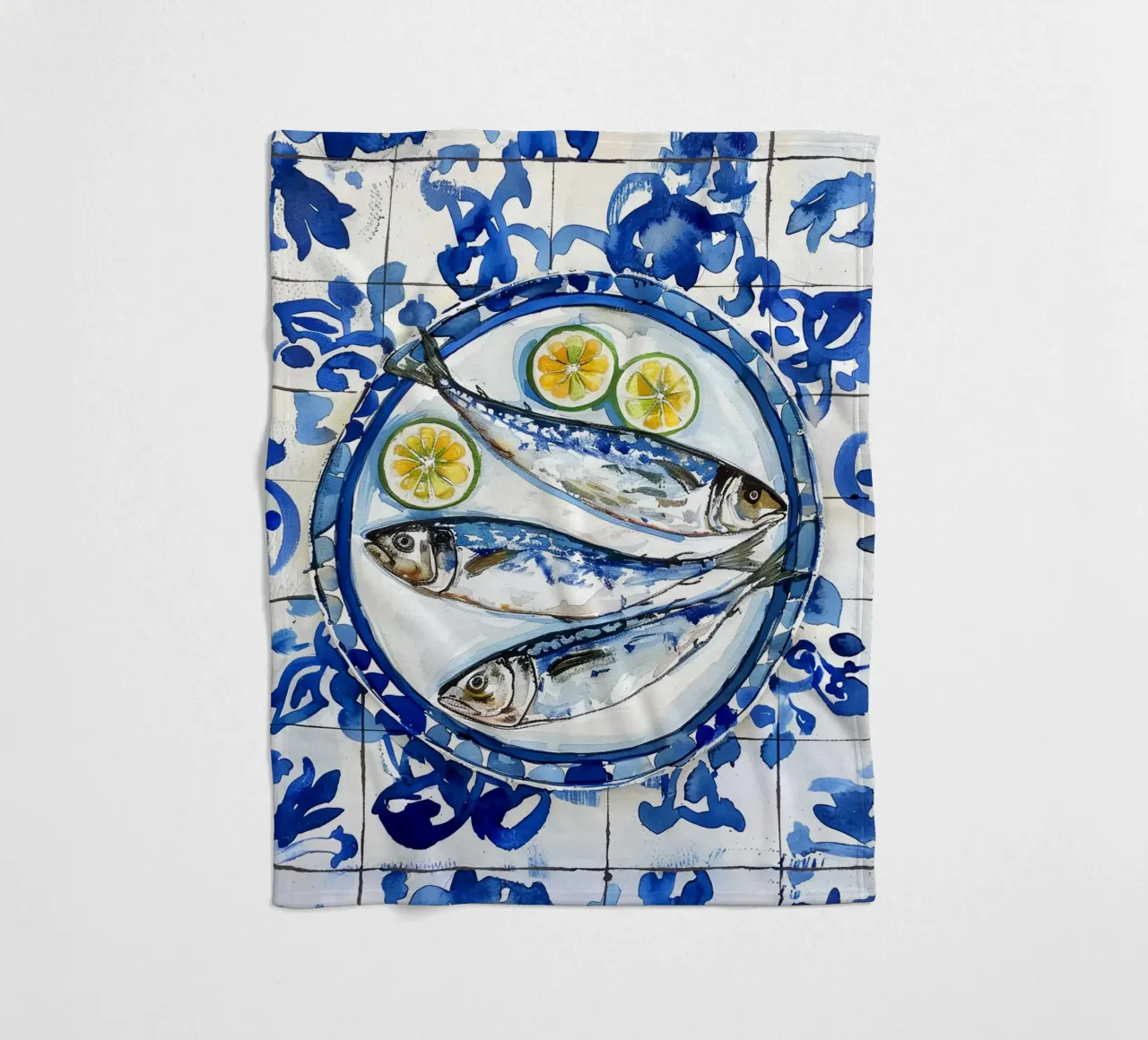 Boho Bella Vita 6 Fish 2 coperta in pile da Boho Print Collection