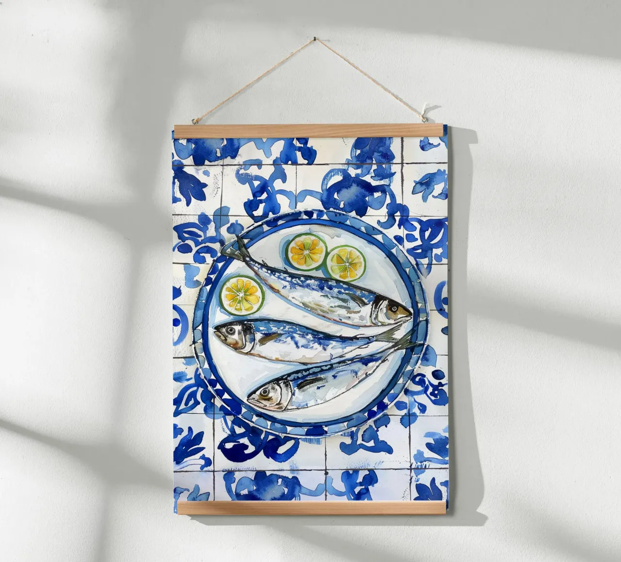 Boho Bella Vita 6 Fish 2 poster con telaio in alluminio da Boho Print Collection