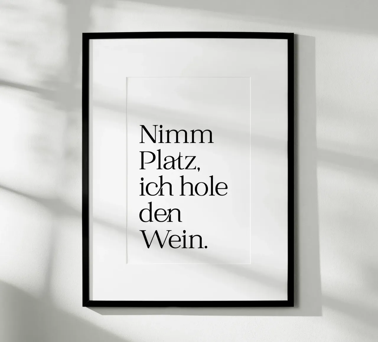 Nimm Platz... poster con telaio in alluminio da Ohkimiko