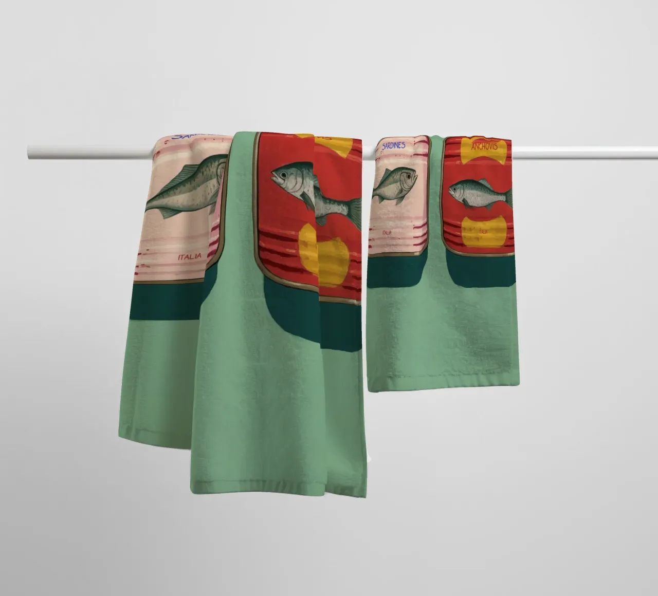 Boho Bella Vita 6 Fish 4 asciugamano da bagno da Boho Print Collection