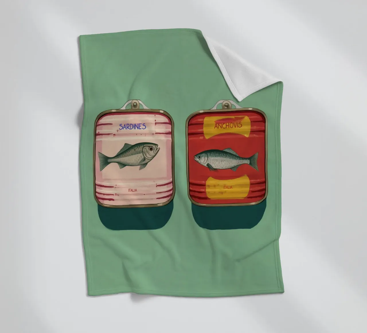 Boho Bella Vita 6 Fish 4 fleece blanket by Boho Print Collection