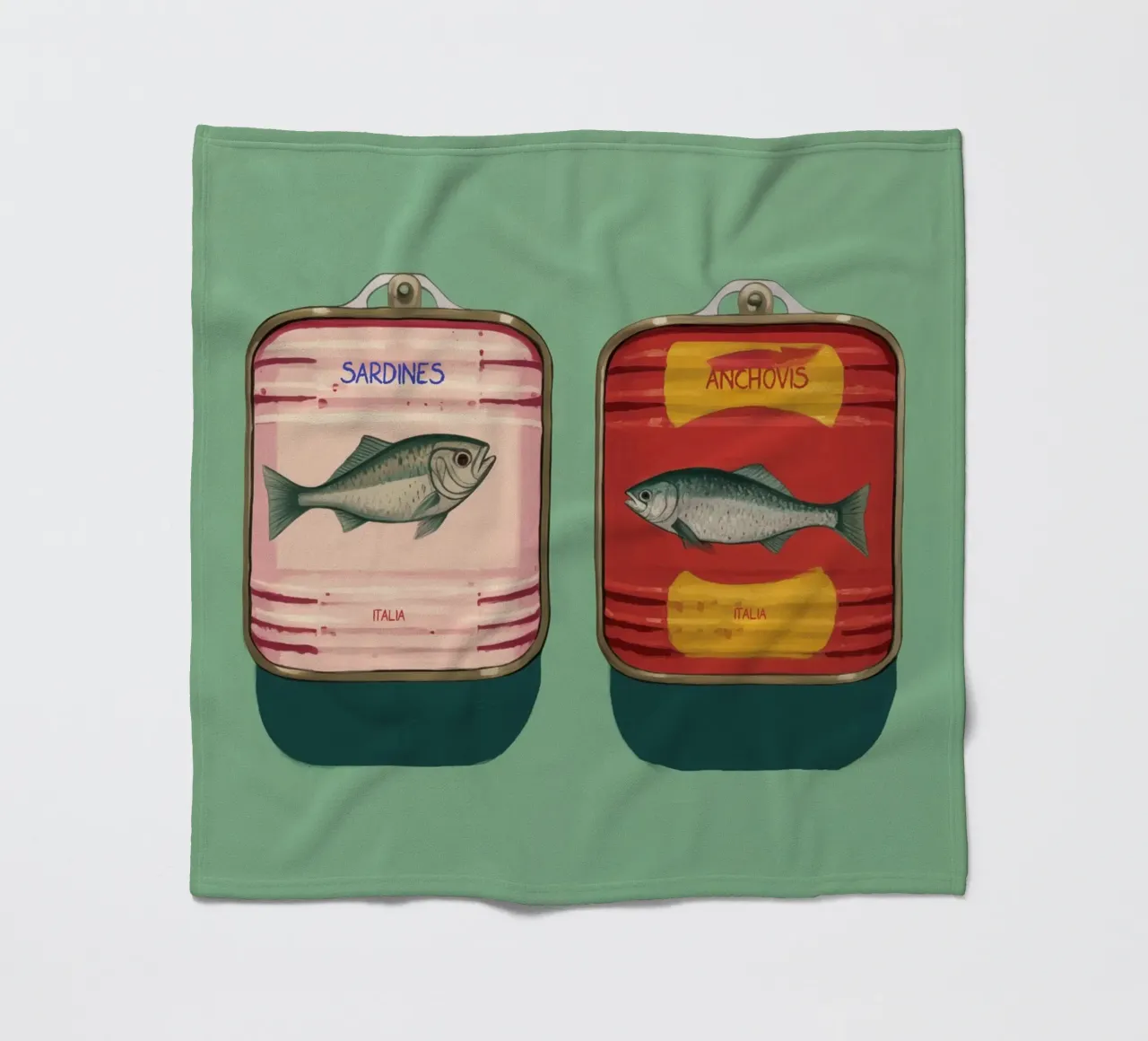 Boho Bella Vita 6 Fish 4 fleece blanket by Boho Print Collection