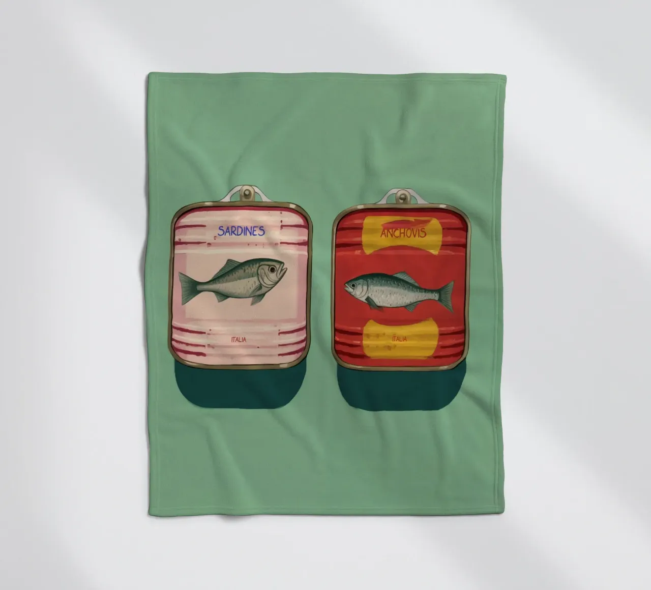 Boho Bella Vita 6 Fish 4 fleece blanket by Boho Print Collection