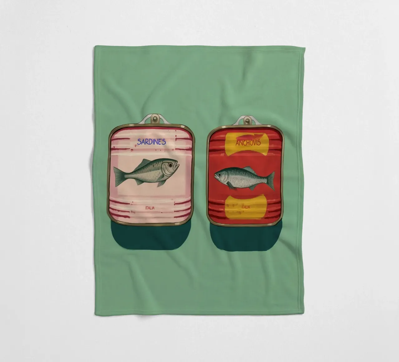 Boho Bella Vita 6 Fish 4 fleece blanket by Boho Print Collection
