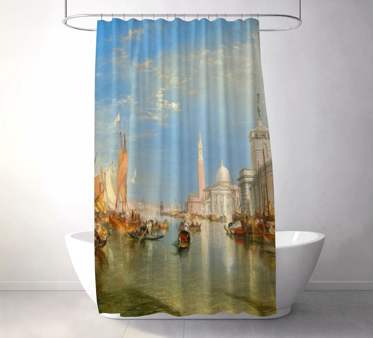 William Turner - Venise : la Dogana et San Giorgio Maggiore rideau de douche de ARTOTHEK