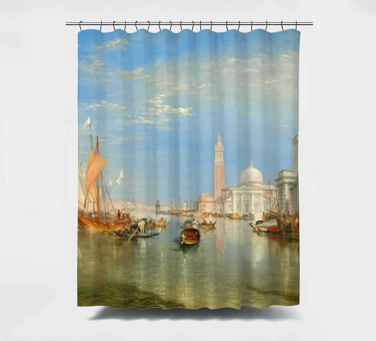 William Turner - Venise : la Dogana et San Giorgio Maggiore rideau de douche de ARTOTHEK