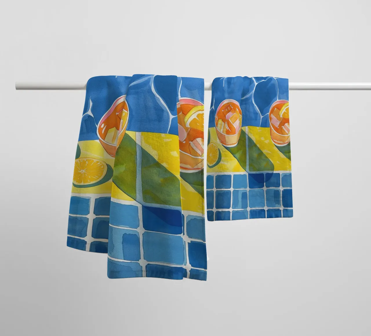 Boho Bella Vita 7 Drinks 1 asciugamano da bagno da Boho Print Collection