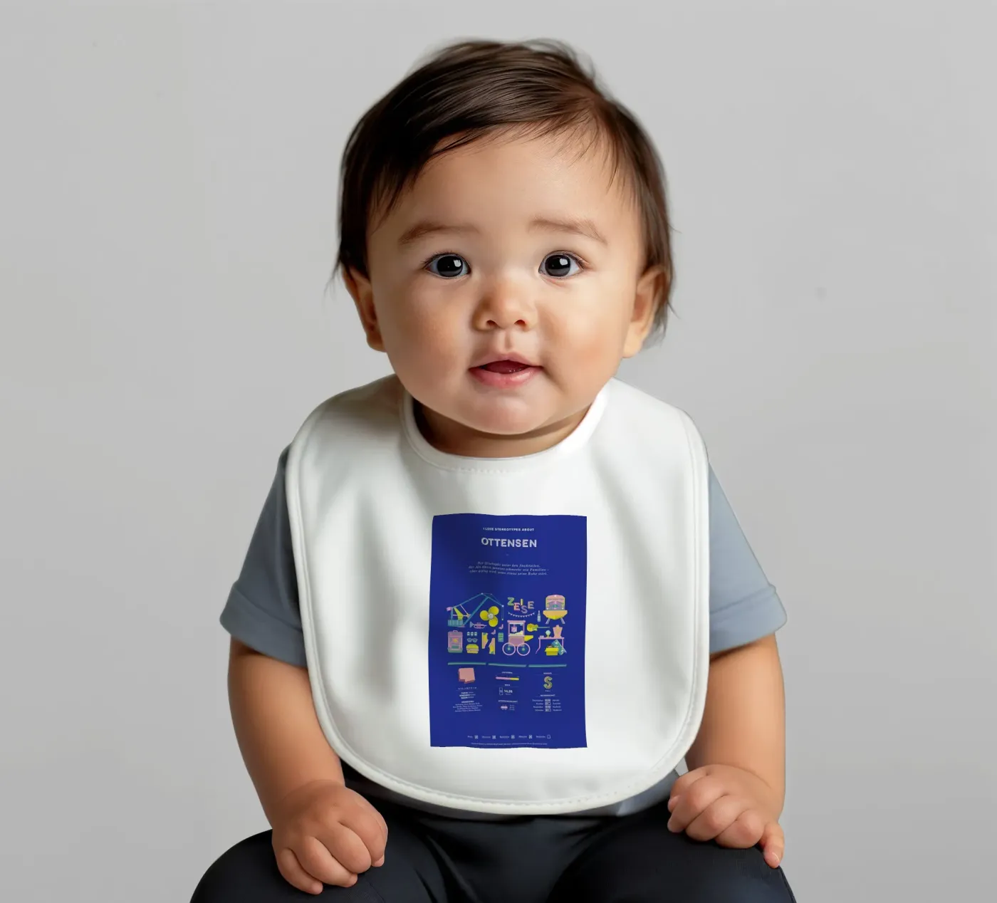 Ottensen baby slabbetje van Bureau Bald GmbH