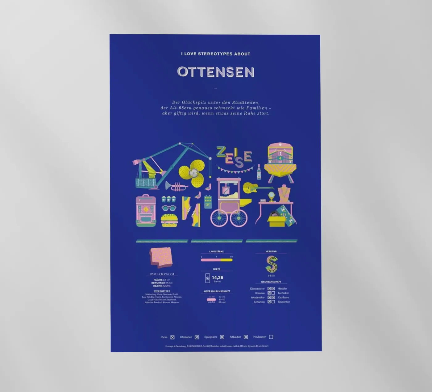 Ottensen backlit folie van Bureau Bald GmbH