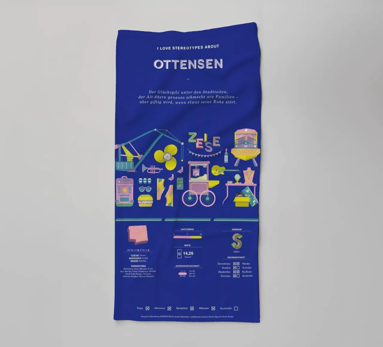 Ottensen asciugamano da bagno da Bureau Bald GmbH