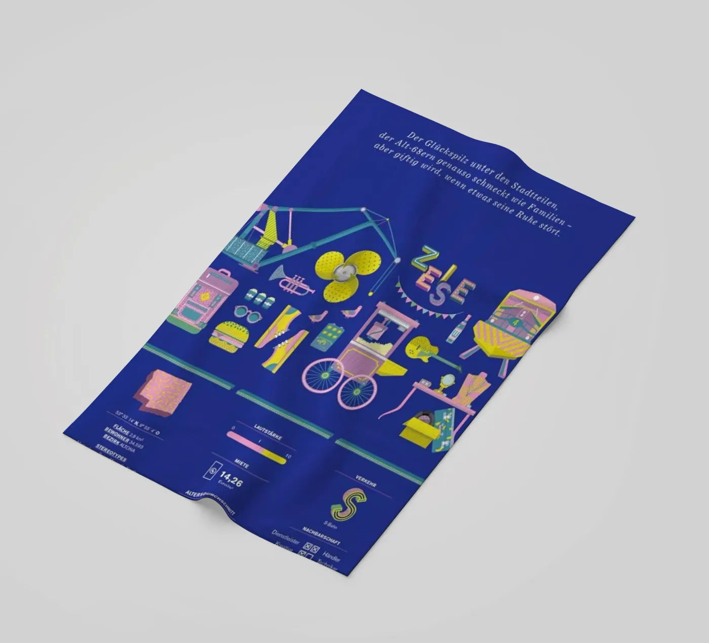 Ottensen strandhanddoek van Bureau Bald GmbH