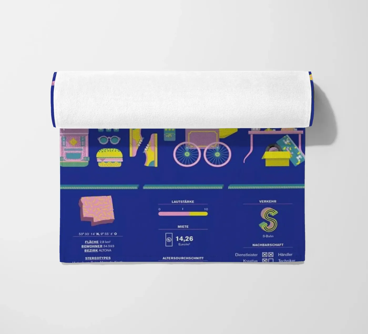 Ottensen strandhanddoek van Bureau Bald GmbH