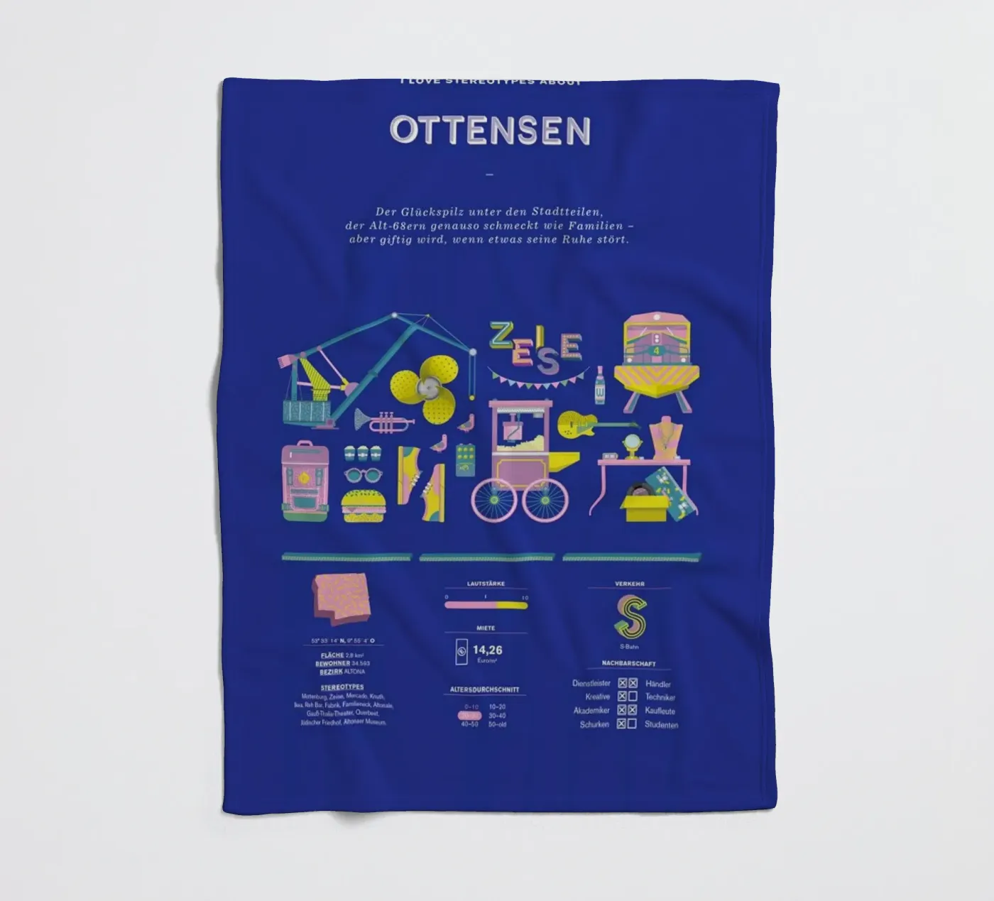 Ottensen fleece blanket by Bureau Bald GmbH