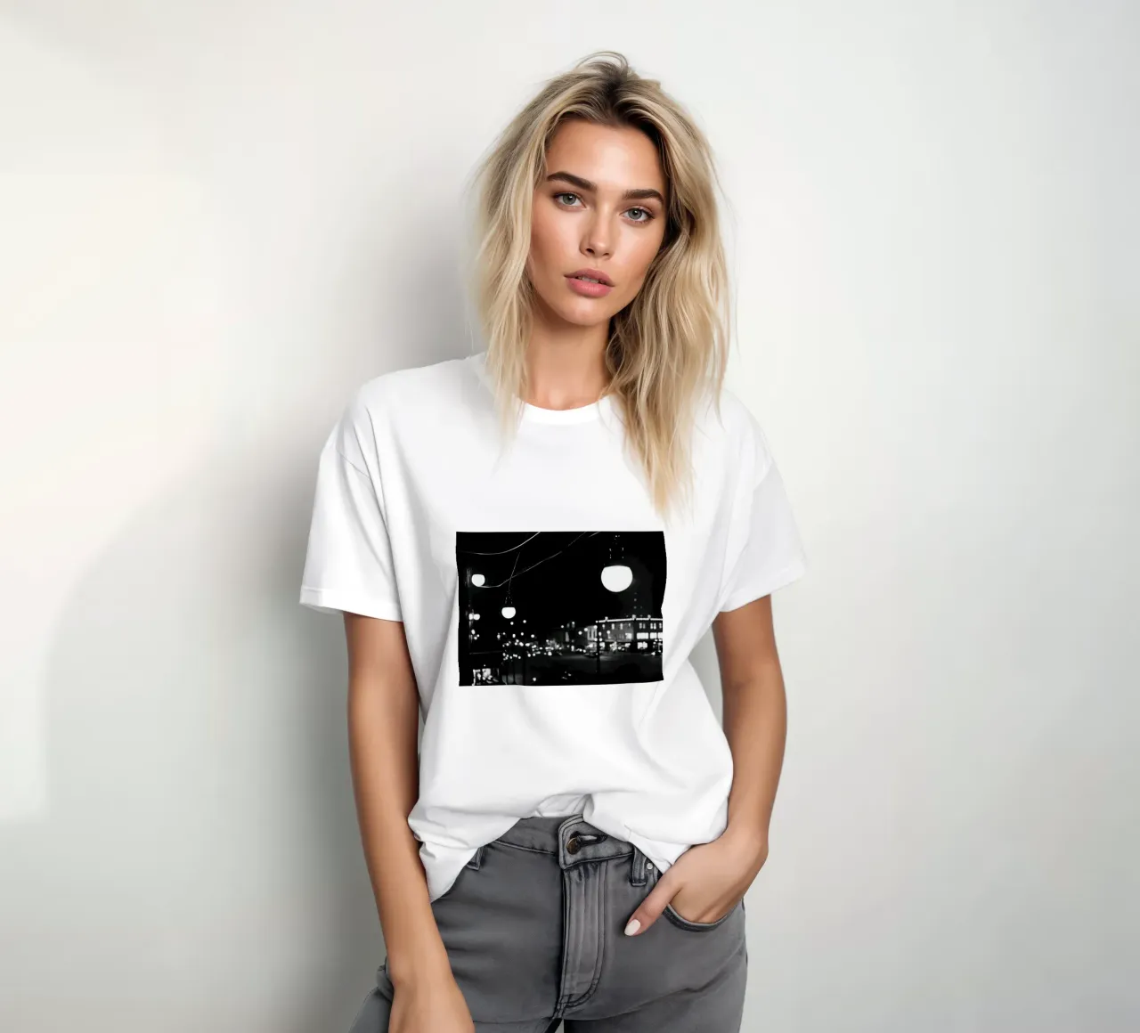 Luci notturne t-shirt da Black & White