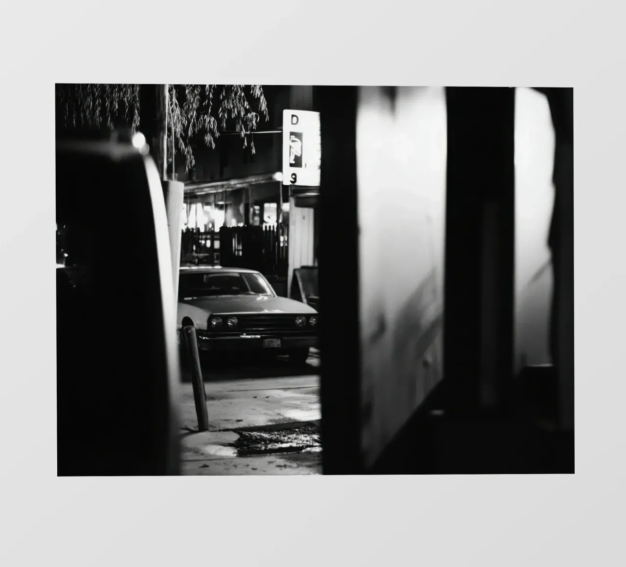 Refuge nocturne papier peint photo de Black & White
