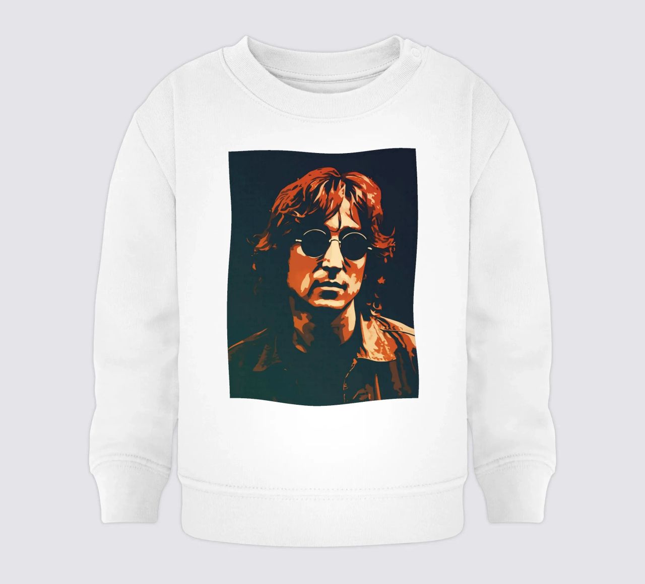 John Lennon Arte su tela felpa neonato da music soul