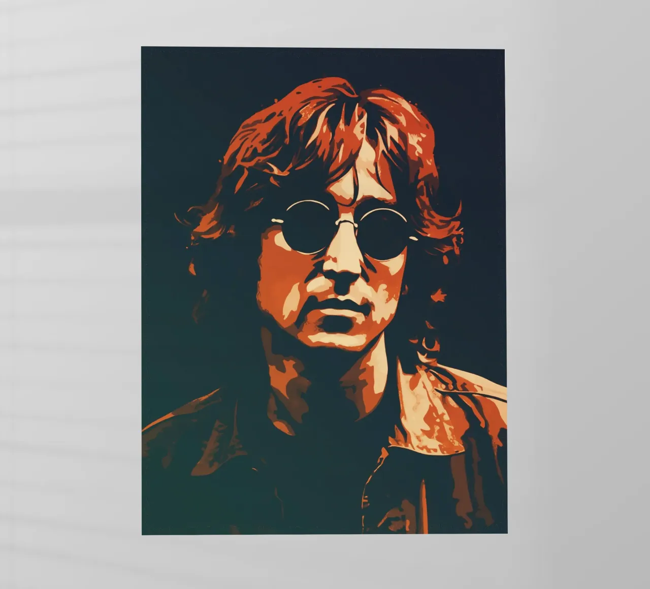 John Lennon Canvas Art backlit film by music soul