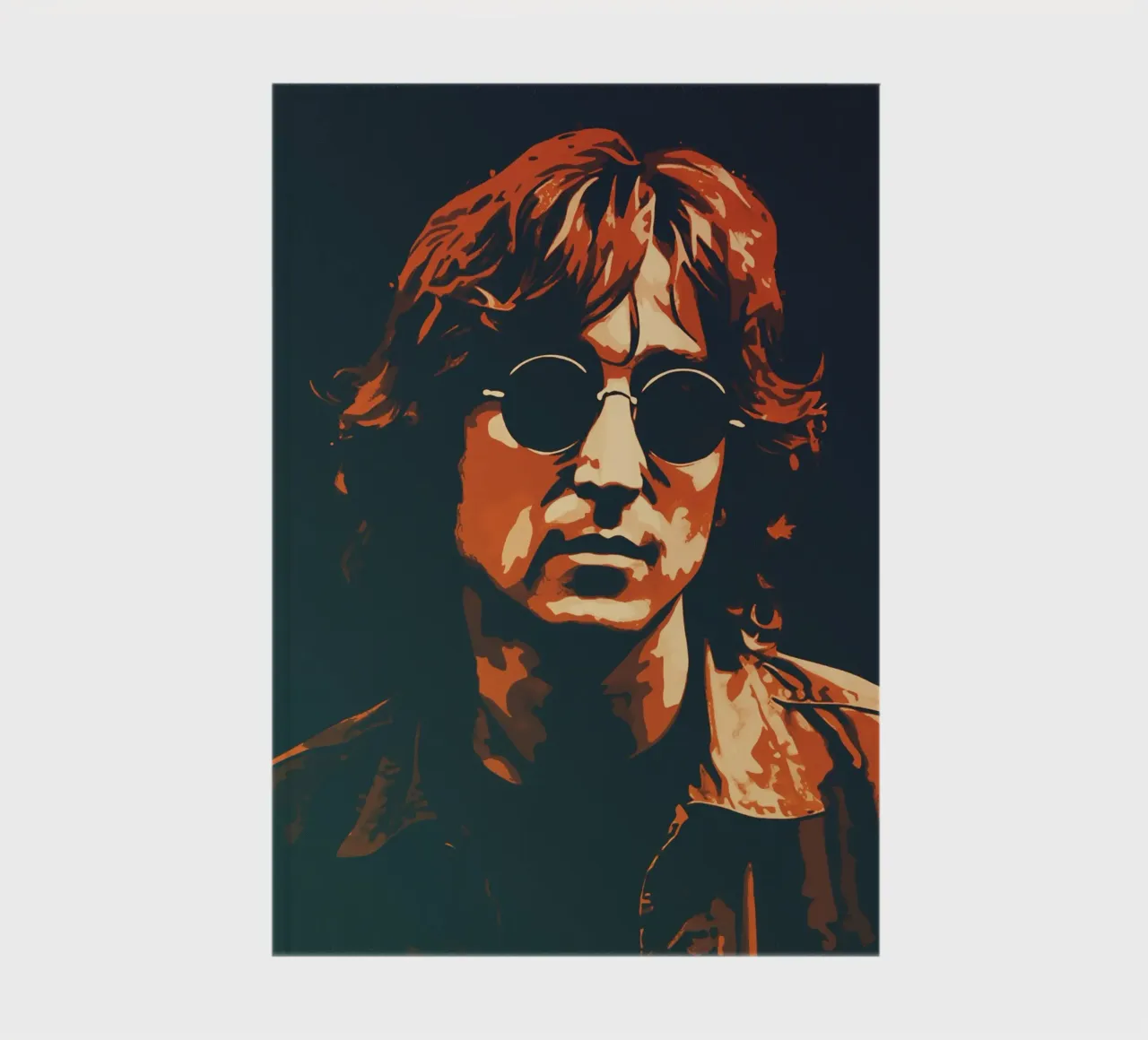 John Lennon Canvas Art notebook by music soul