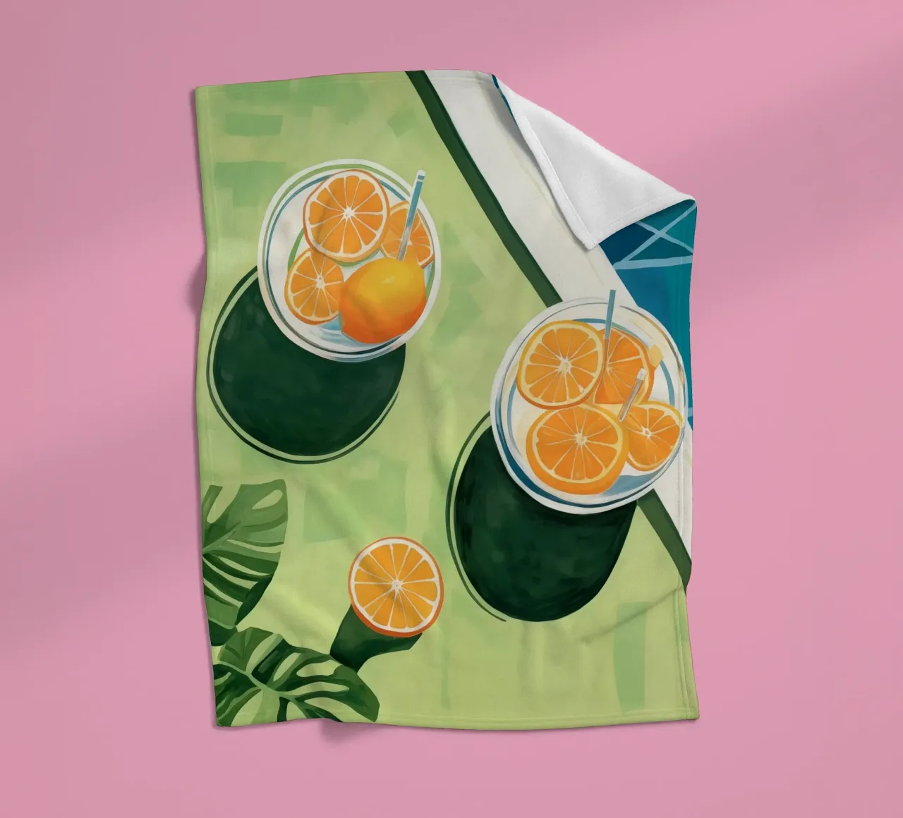 Boho Bella Vita 7 Drinks 2 coperta in pile da Boho Print Collection