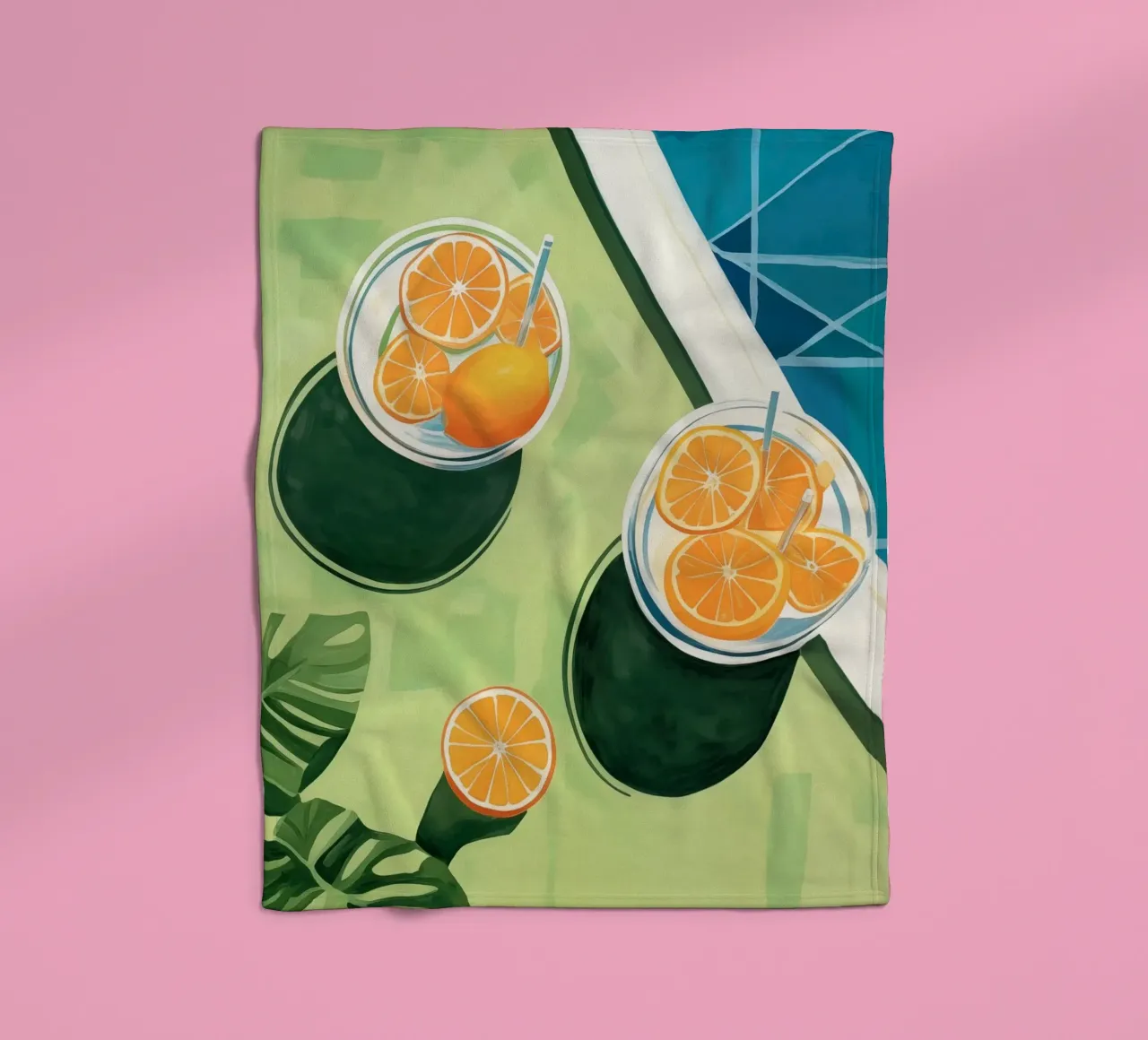Boho Bella Vita 7 Drinks 2 coperta in pile da Boho Print Collection