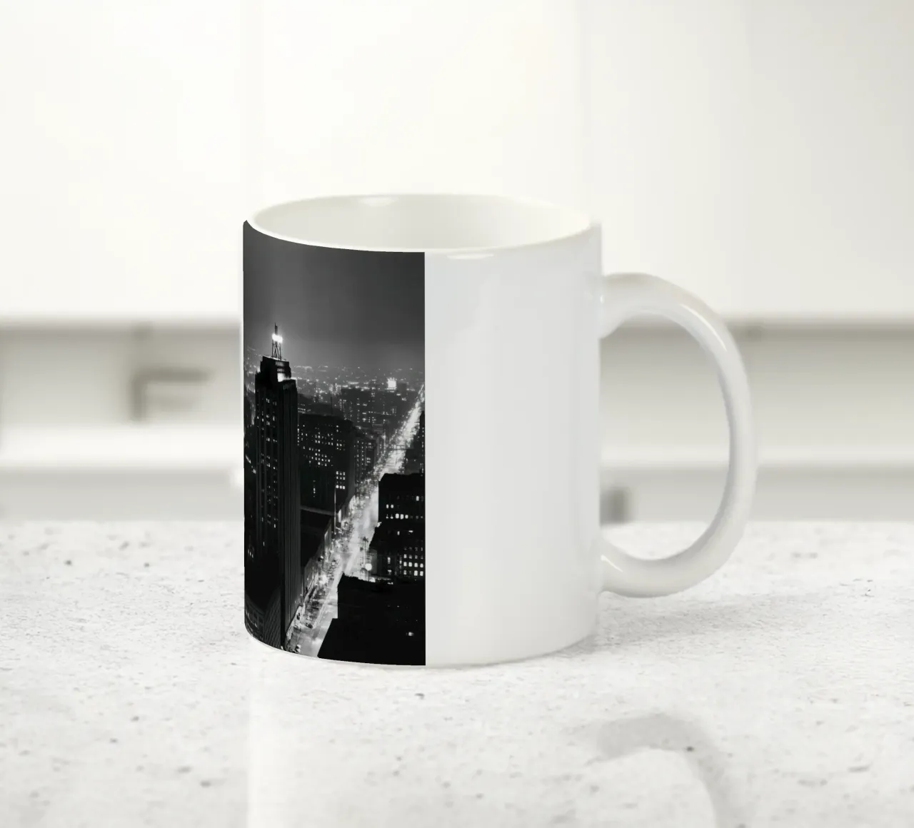 La città abbagliante tazza in ceramica da Black & White