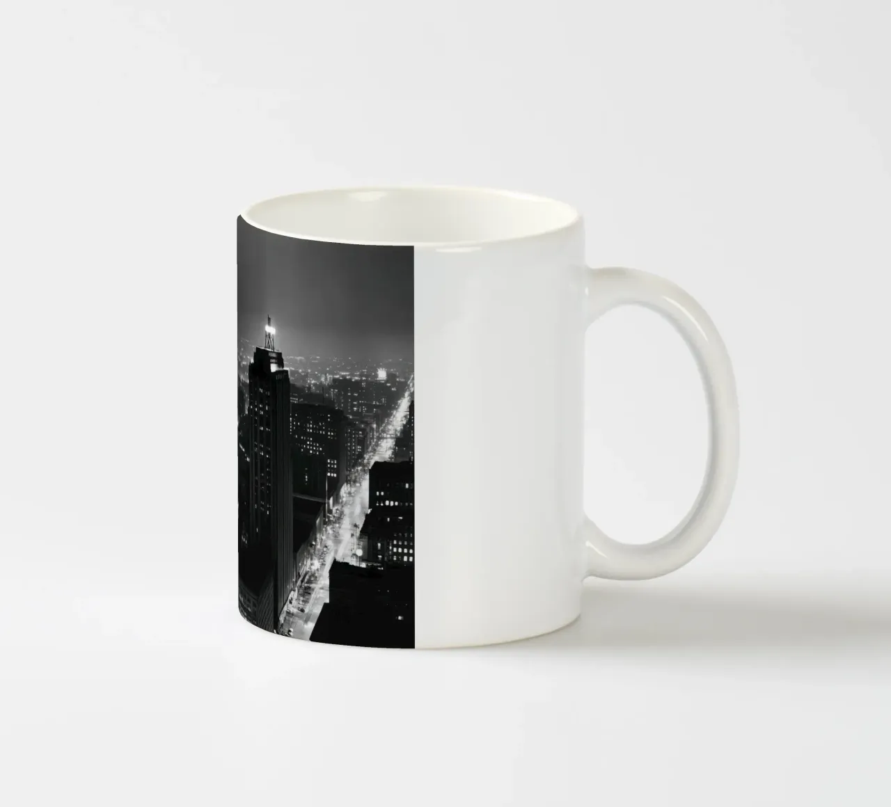 La città abbagliante tazza in ceramica da Black & White